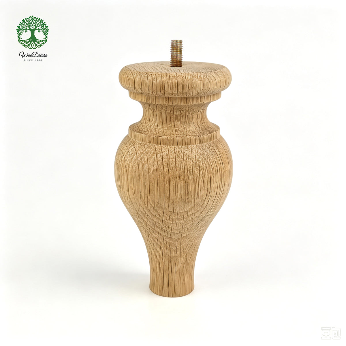 PAIR of Hardwood Furniture Bun Feet, Cabinet Feet and Sofa Legs, Replacement Legs, Wood Turning Bun Feet Pattern B