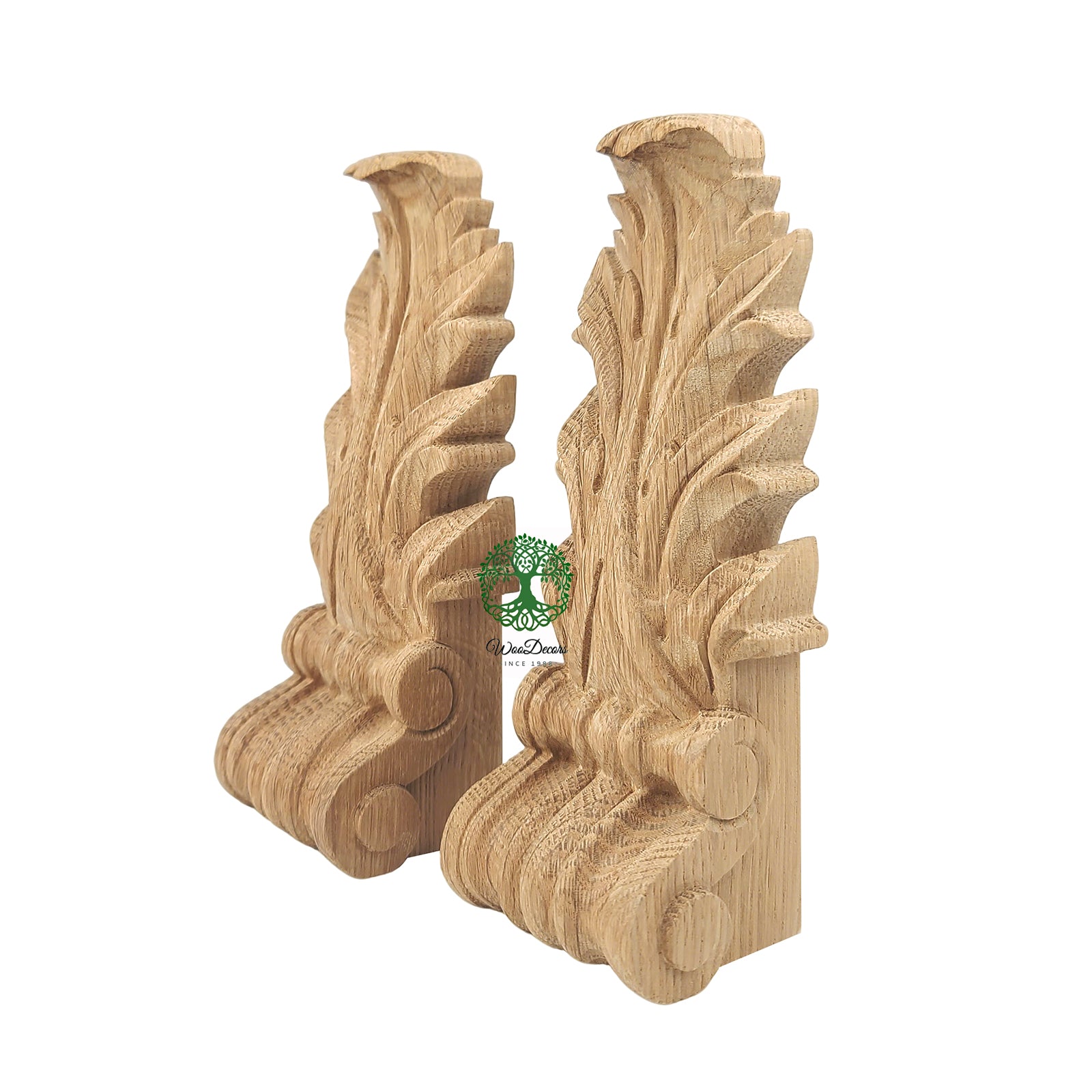 PAIR of Scroll Leaf Carved 10