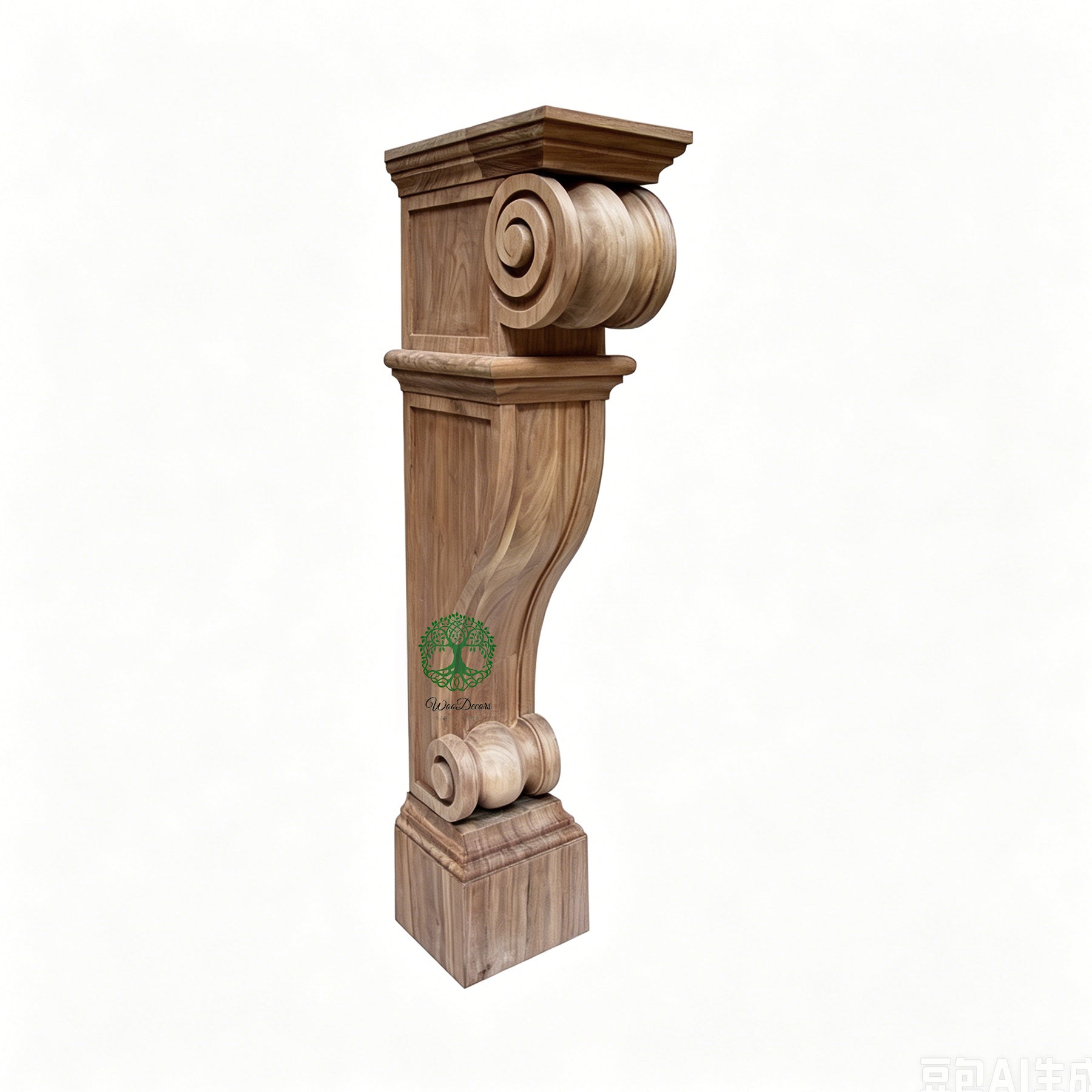 PAIR of ISP-13 Double Scroll Carved 35-1/2