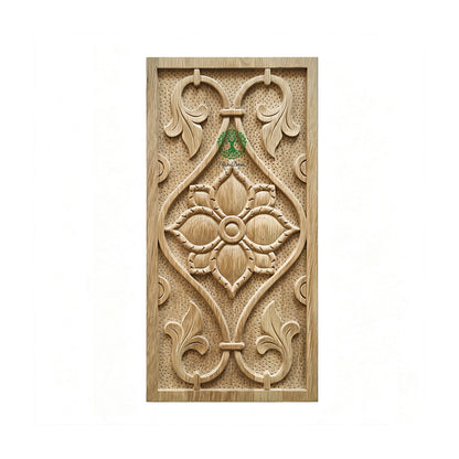 PNL-47 Vintage Vine Leaf Carved Wood Panel, 2 Sizes Available