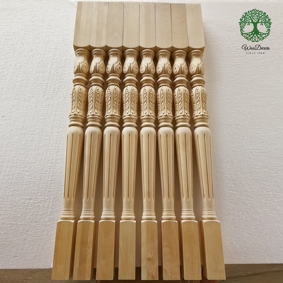 Solid Balusters PAIR of SPD-02 Solid Carved 38