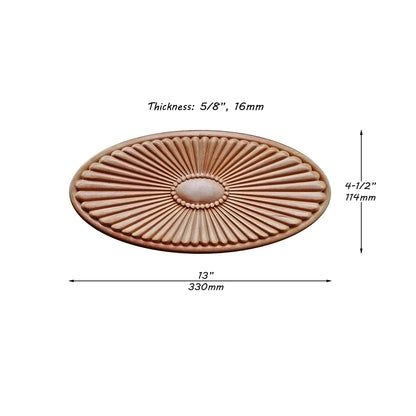 PAIR of Radiant Gem Oval Rosettes, Mantel Onalys, Available in 5 Sizes