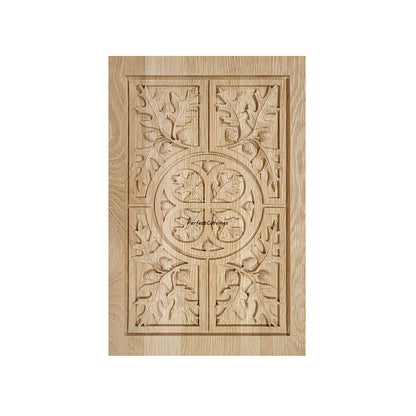PAIR of PNL-44 Oak Leaf & Acorn Carved Wood Furniture Panels, 12"Wx16”H, Unfinished