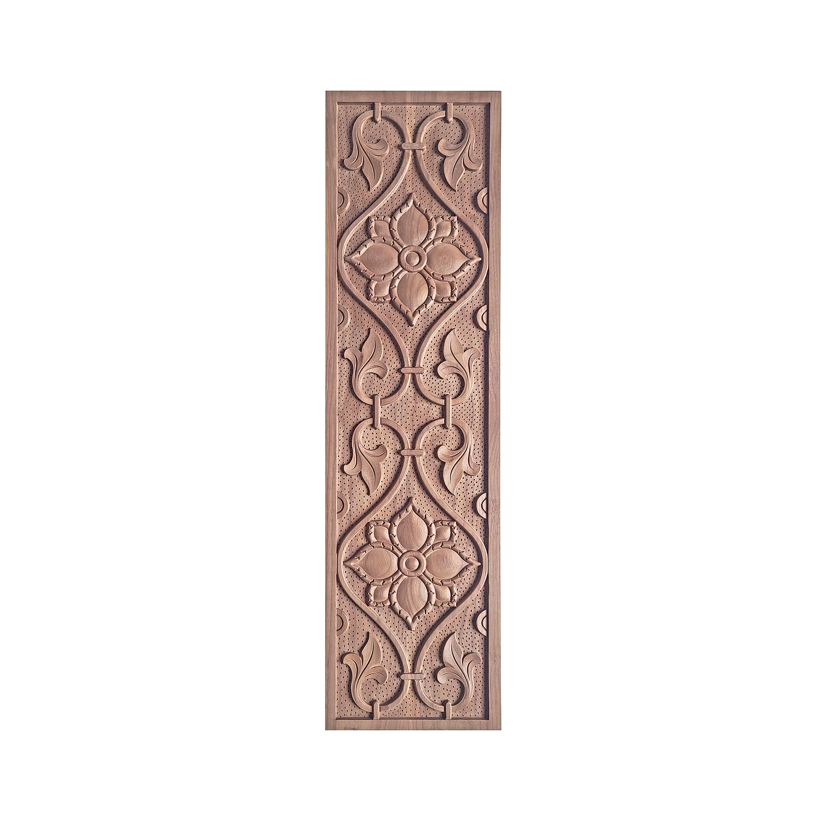PNL-47 Vintage Vine Leaf Carved Wood Panel, 2 Sizes Available
