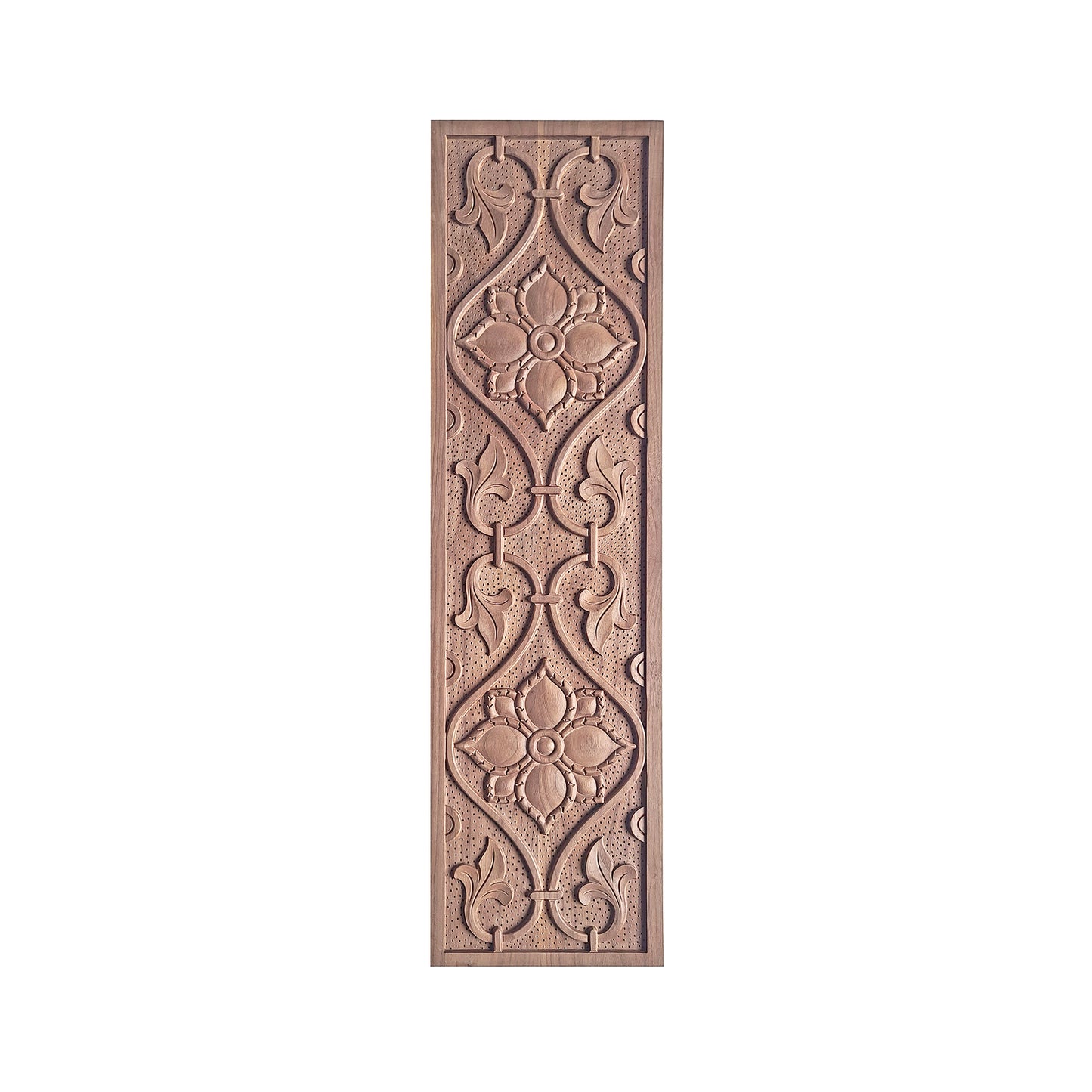 PNL-47 Vintage Vine Leaf Carved Wood Panel, 2 Sizes Available