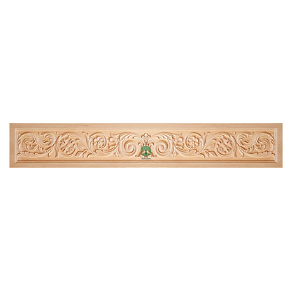 HPNL-14 Floral Vine Carved Wood Panel, 38"Wx6"H, Single, Unfinished