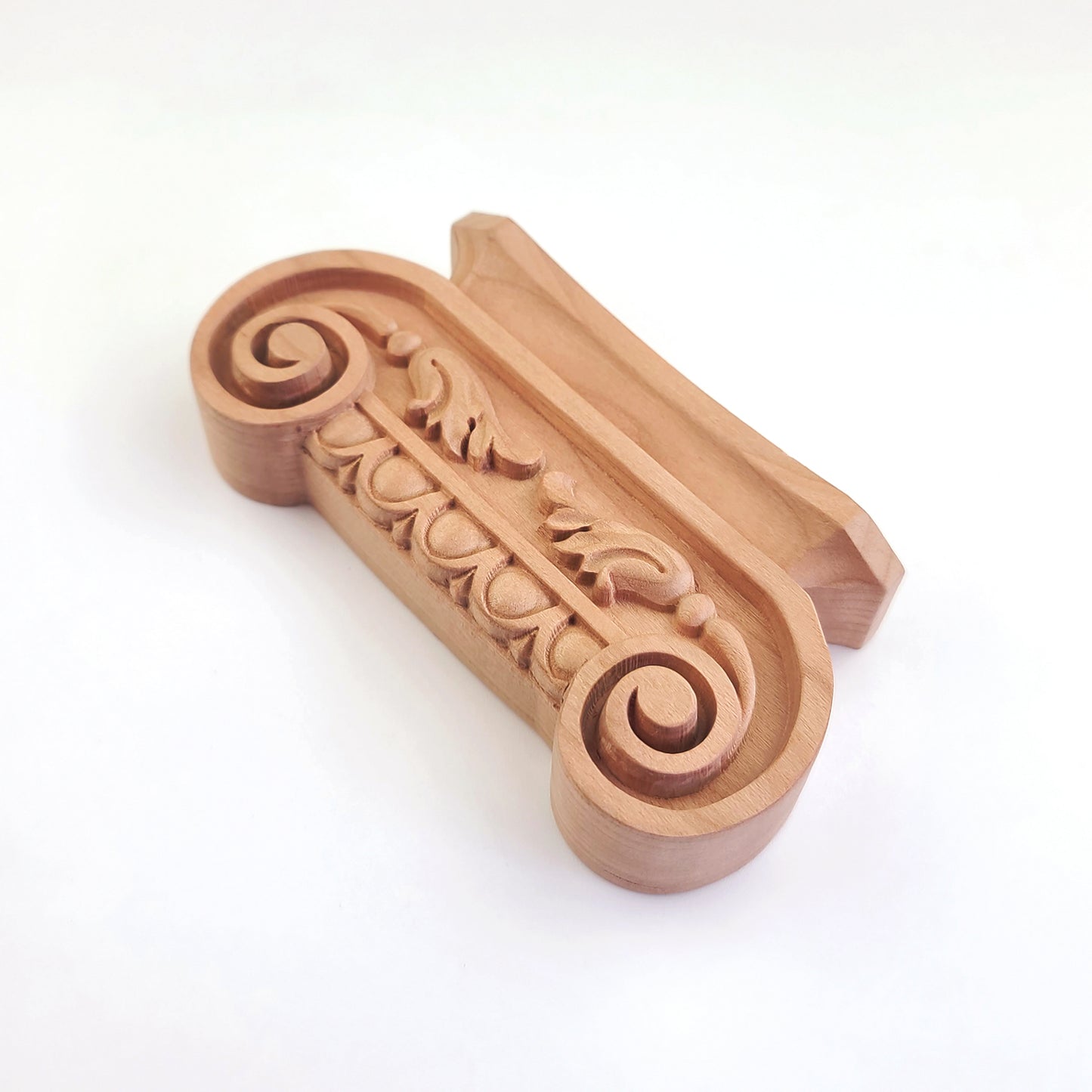 PAIR of Classic Wood Carved Greek Capitals for Pilaster Columns, Available in 3 Sizes