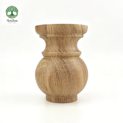 PAIR of Hardwood Furniture Bun Feet, Cabinet Feet and Sofa Legs, Replacement Legs, Wood Turning Bun Feet Pattern D