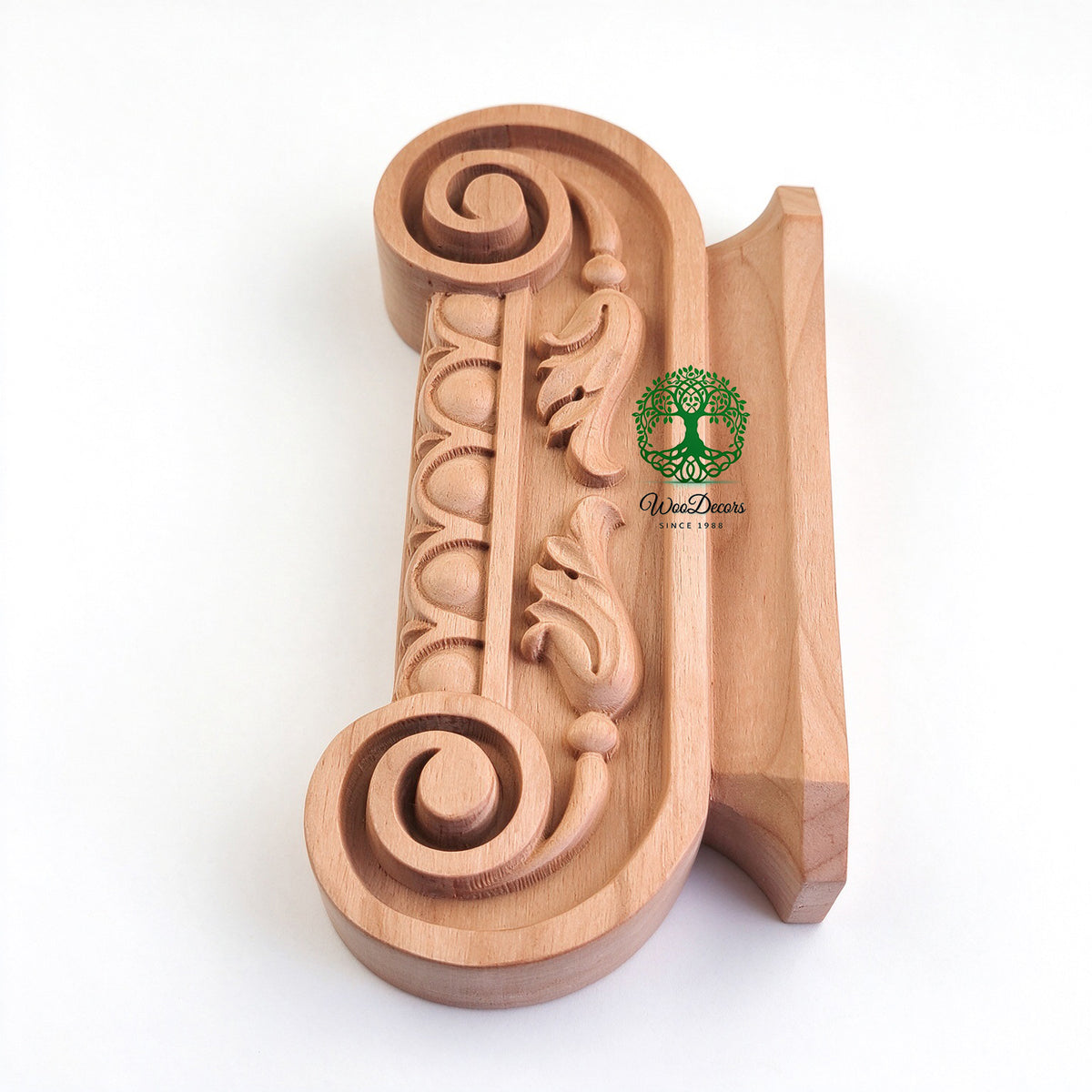 PAIR of CAP-F-005 Classic Wood Greek Capitals for Pilaster Columns, Available in 3 Sizes