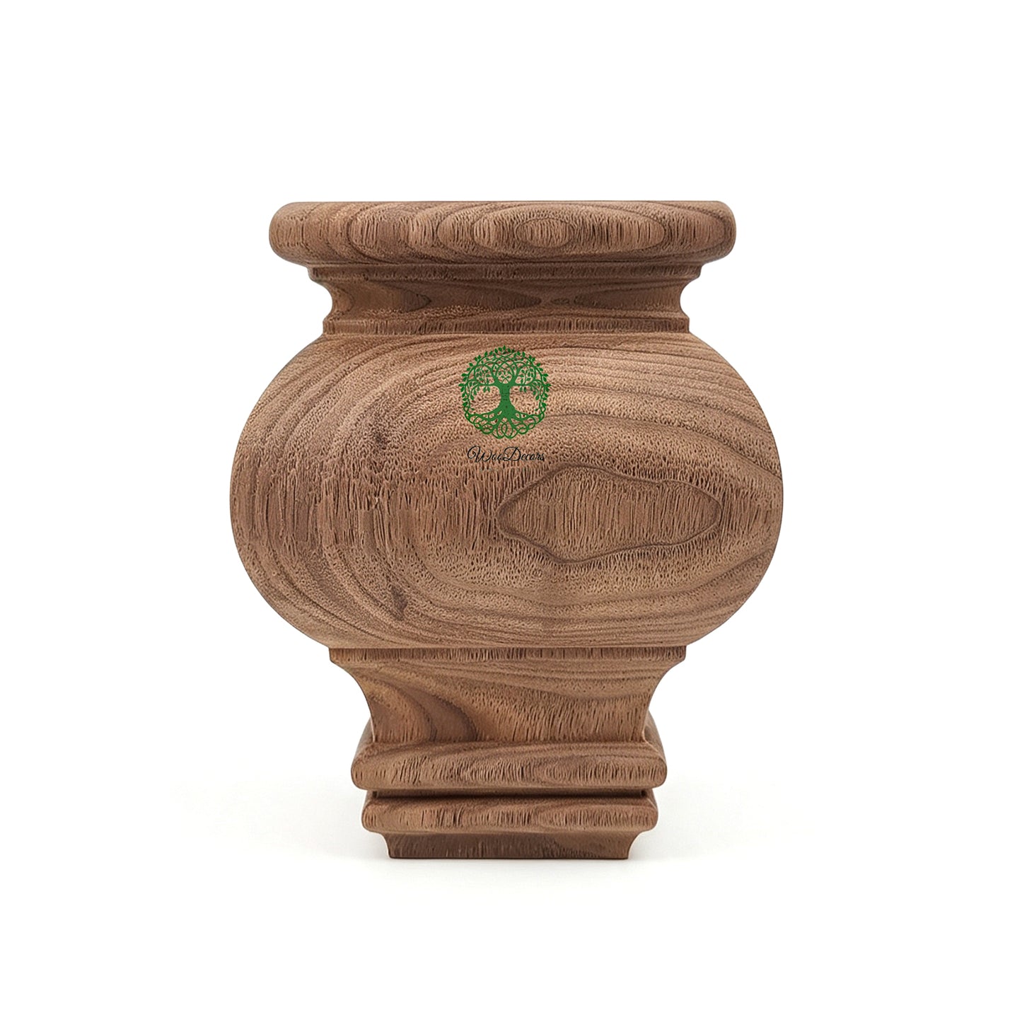 PAIR of Hardwood Furniture Square Bun Feet for Cabinet Chest and Sofa, Replacement Bun Feet, Sofa Legs, Pattern F