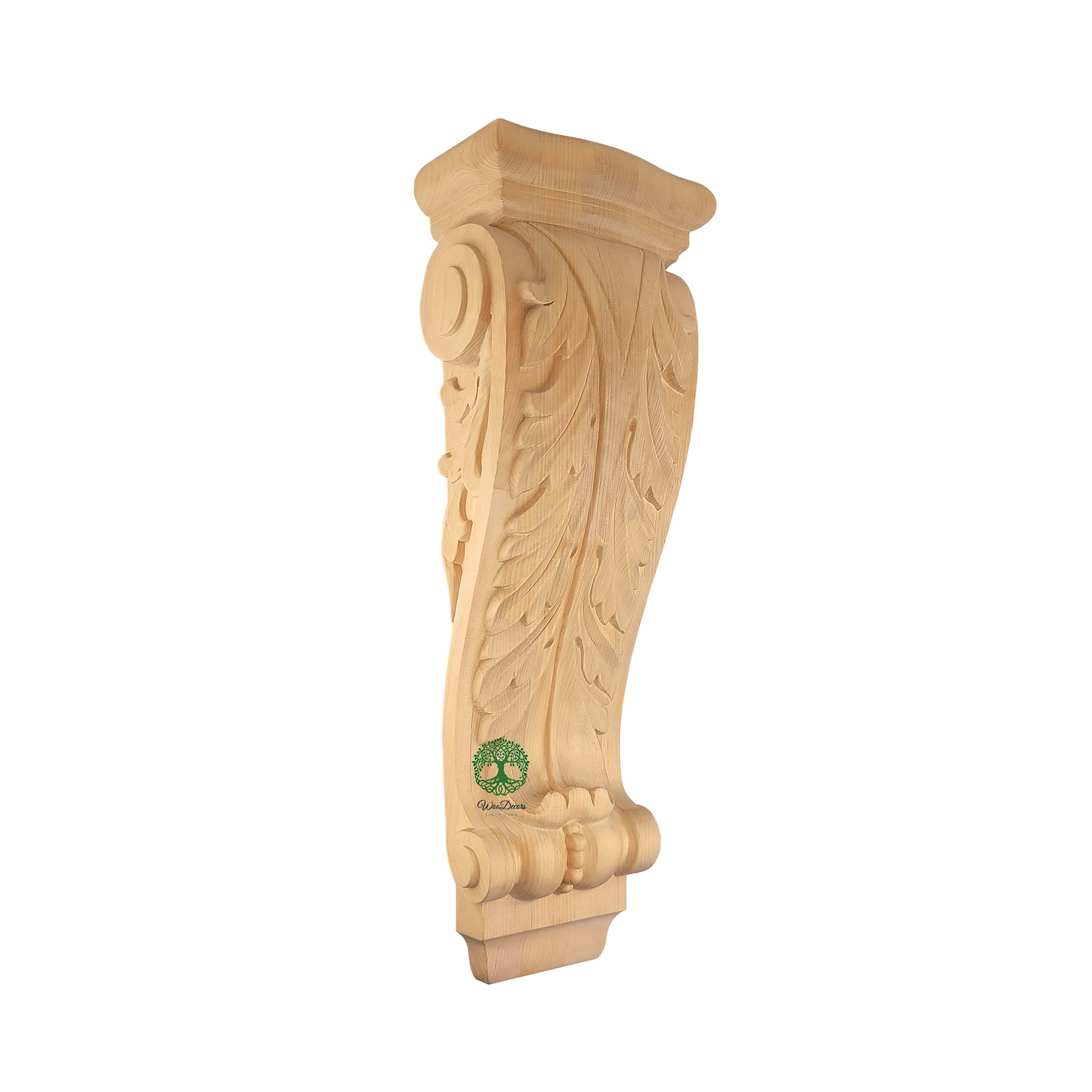 PAIR of Classic Acanthus Leaf Carved Wood Corbels, Available from 6-1/4