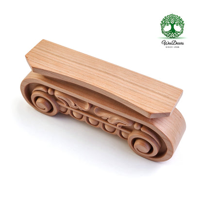 PAIR of CAP-F-005 Classic Wood Greek Capitals for Pilaster Columns, Available in 3 Sizes