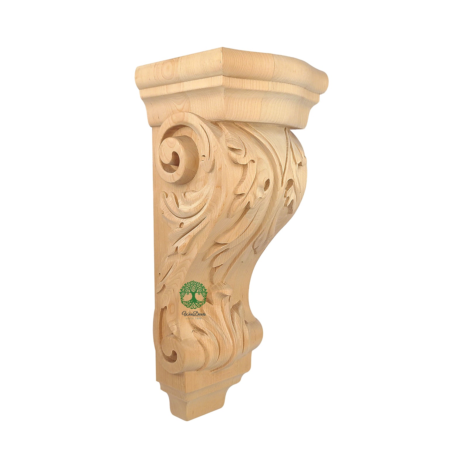 PAIR of Beautiful Acanthus Carved Wood Corbels, Available in 12-1/4