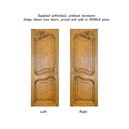 CBD-05 Single Face Carved Framed Panel Door for Furniture & Cabinet, 15"Wx42"H, Unfinished