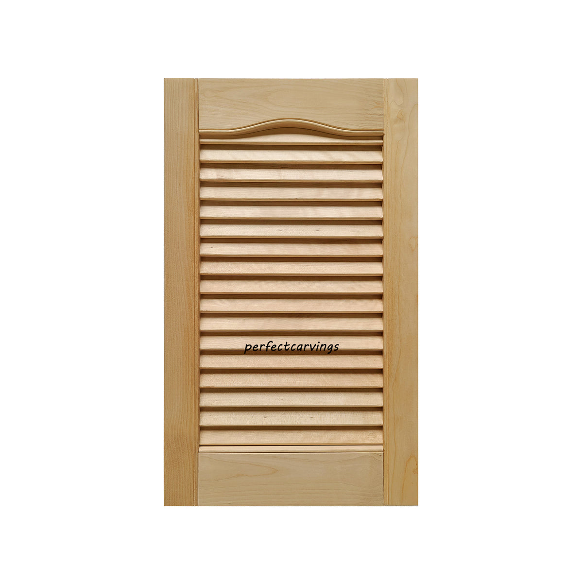 PAIR of CBD-28 Louvered Style Solid Wood Cabinet Doors, 13"Wx22"H, Unf ...