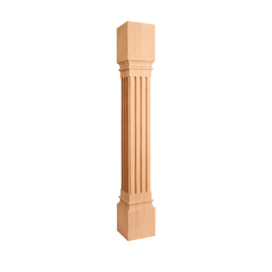 PAIR of CLM-17 Fluted Square 35-1/2"H Island Posts, Square Columns