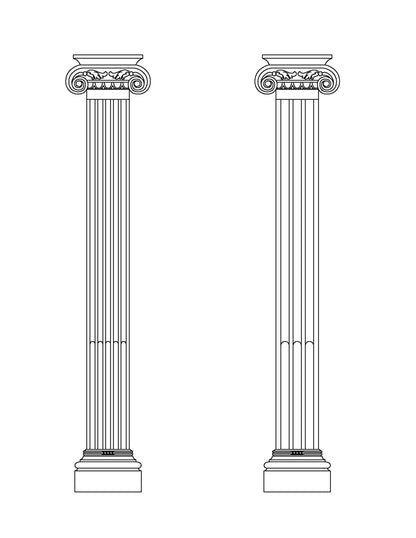 CUSTOM260807 8 Sets of Pilasters in Birchwood- 50% BALANCE PAYMENT