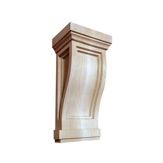 PAIR of Wood Carved Recessed 7" & 10" High Mission Corbels