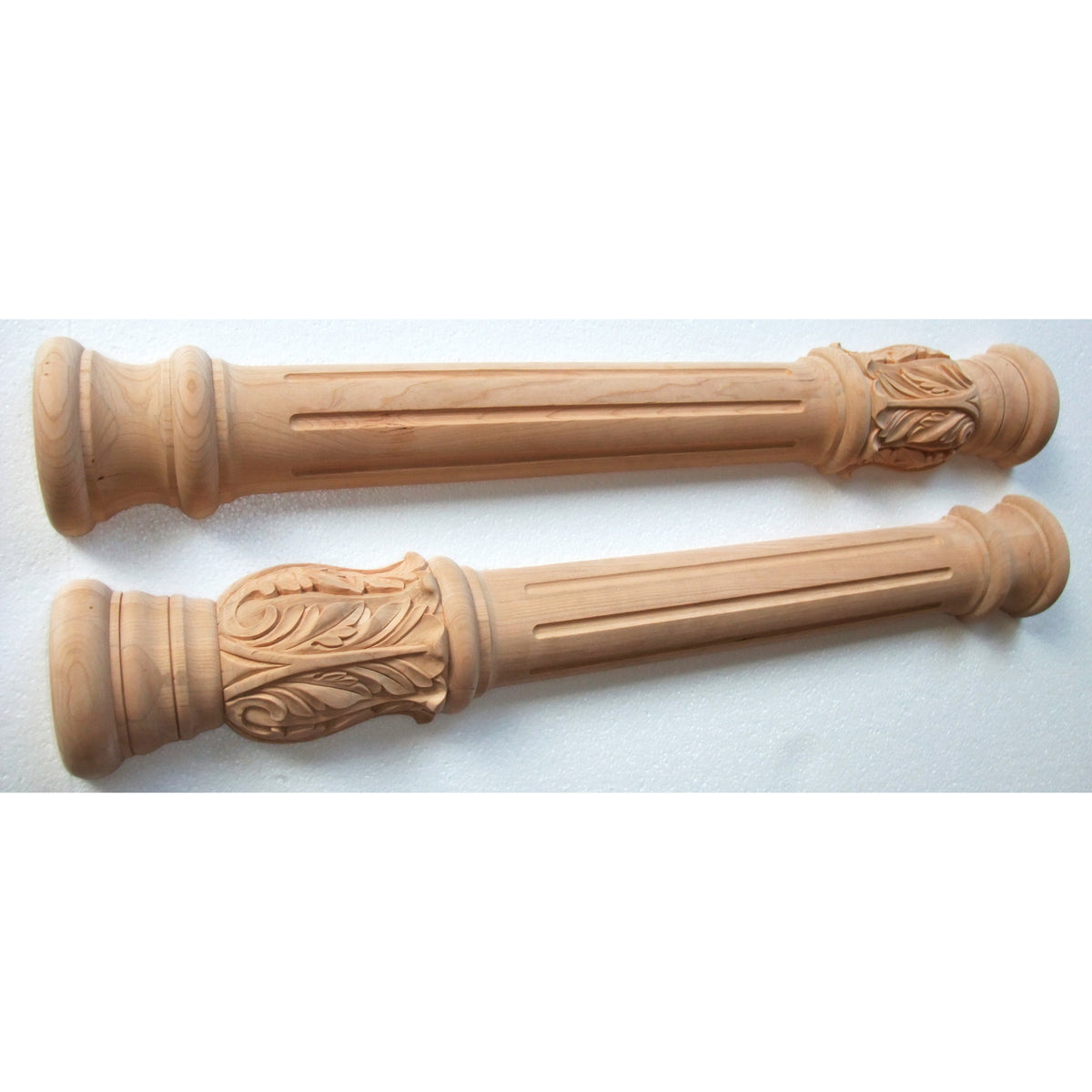 Half Rounded Columns CLM-25 Acanthus Carved 34-1/2