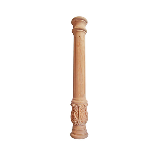 CLM-25 Acanthus Carved 34-1/2"H Fluted Half & Full-round Wood Columns