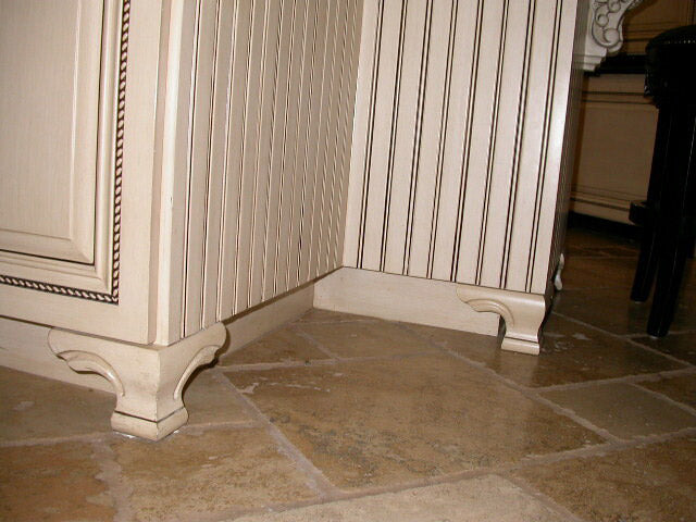 PAIR of Hardwood Furniture Pedestal Bun Feet for Cabinet Chest and Sofa