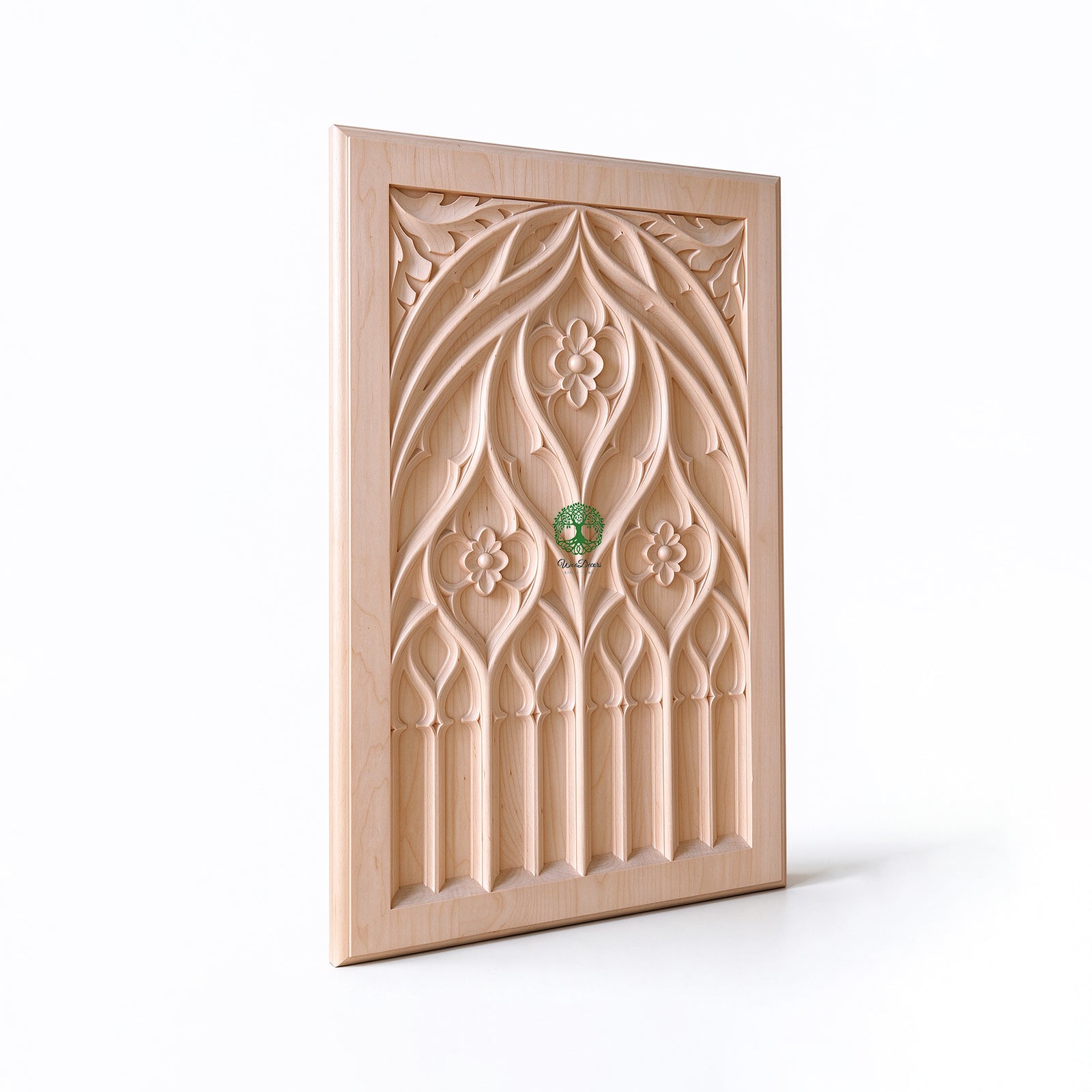 PAIR of PNL-50 Delicate Gothic Door Panels, Furniture Panels, 13-1/2