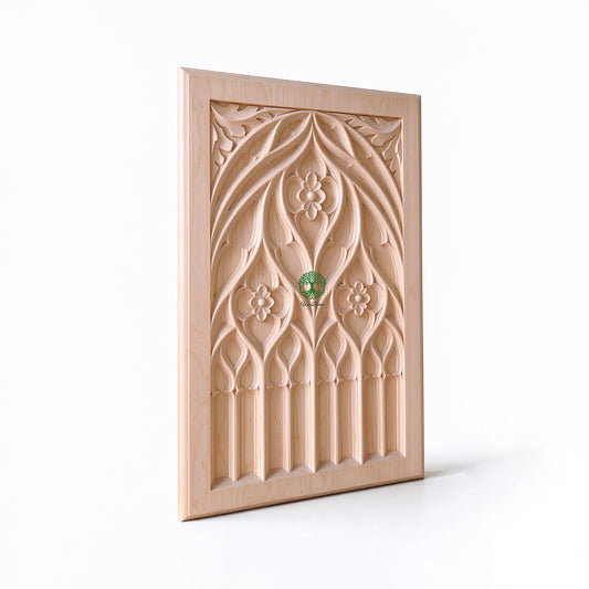 PAIR of PNL-50 Delicate Gothic Door Panels, Furniture Panels, 13-1/2"Wx21-1/4"H, Unfinished