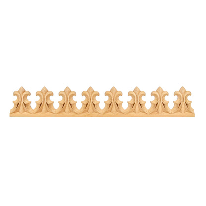 PAIR of Wood Carved Gothic Trims, Furniture Accent, Available from 2" to 5" High, Unfinished