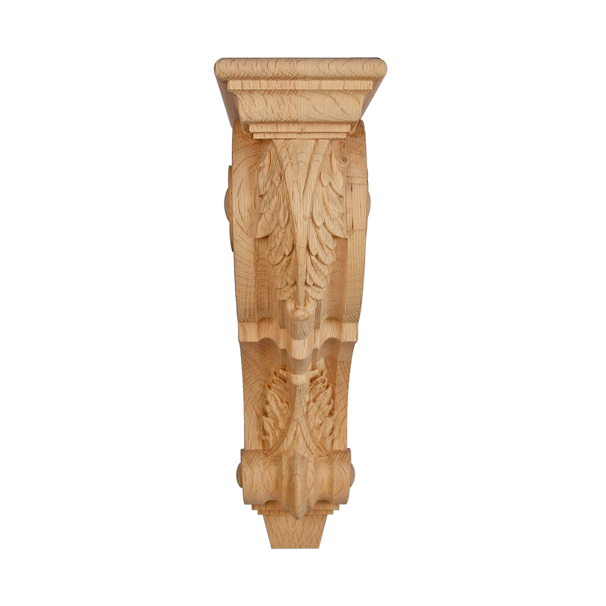 PAIR of Delicate Acanthus Carved Wood Corbels, Shelf Brackets, Available in 10", 11-3/4" & 14" High