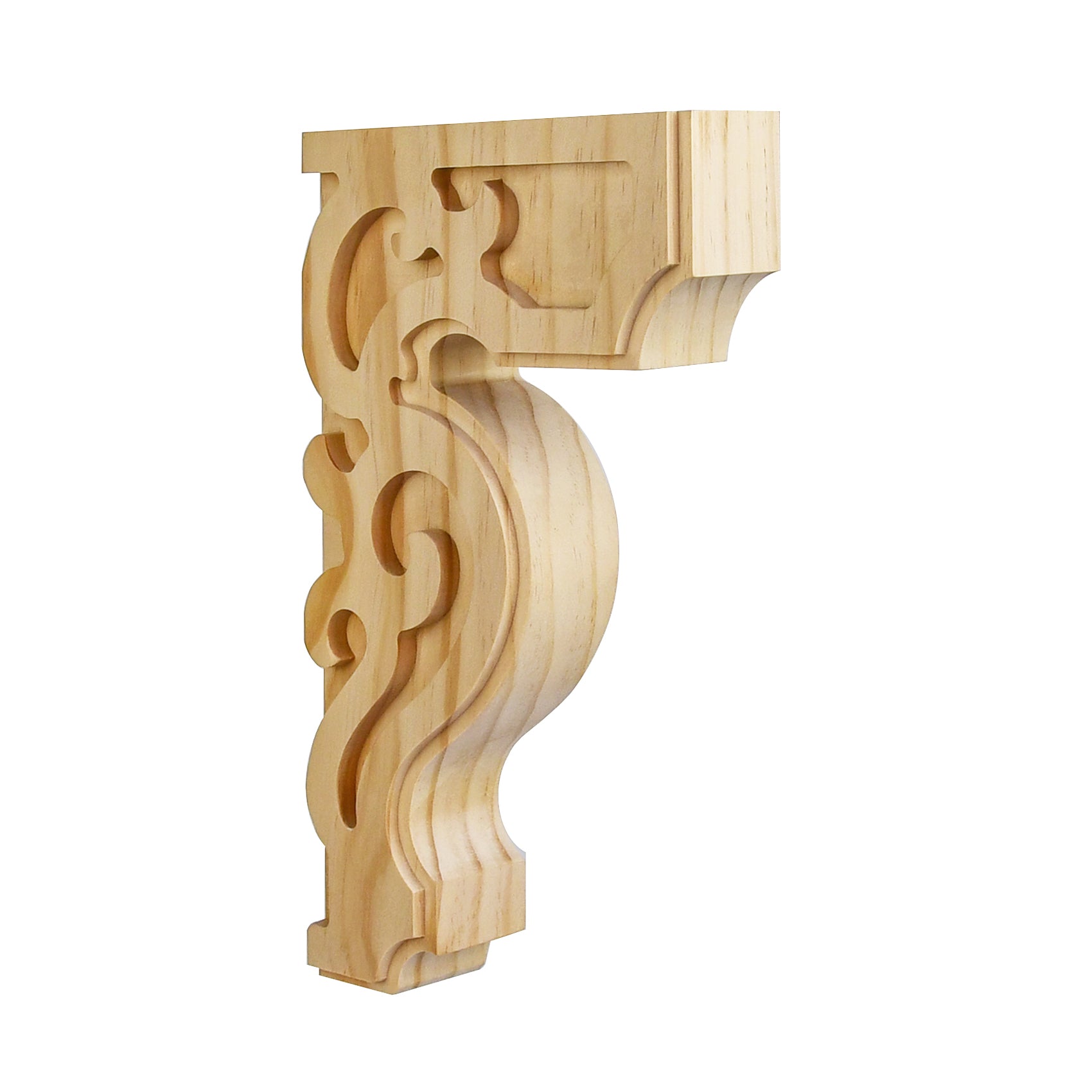 PAIR of Victorian Wood Carved Brackets for Float Shelf and Curtain Rod, Available in 8