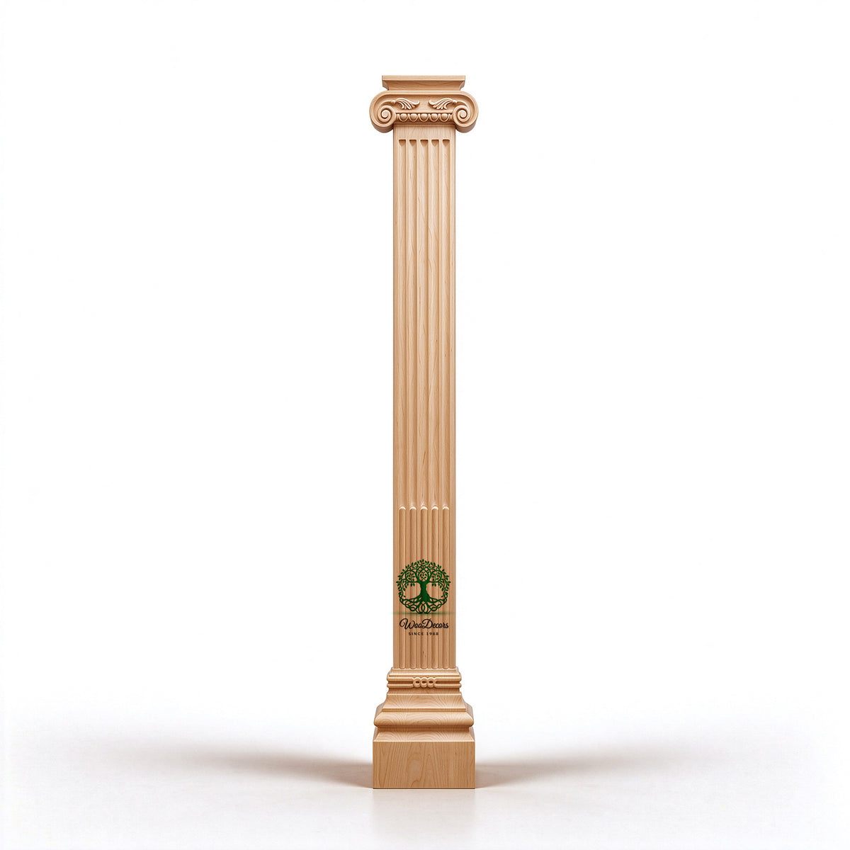 PAIR of CAP-F-005 Classic Wood Greek Capitals for Pilaster Columns, Available in 3 Sizes