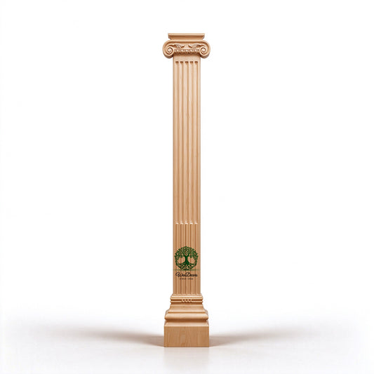 PAIR of CAP-F-005 Classic Wood Greek Capitals for Pilaster Columns, Available in 3 Sizes