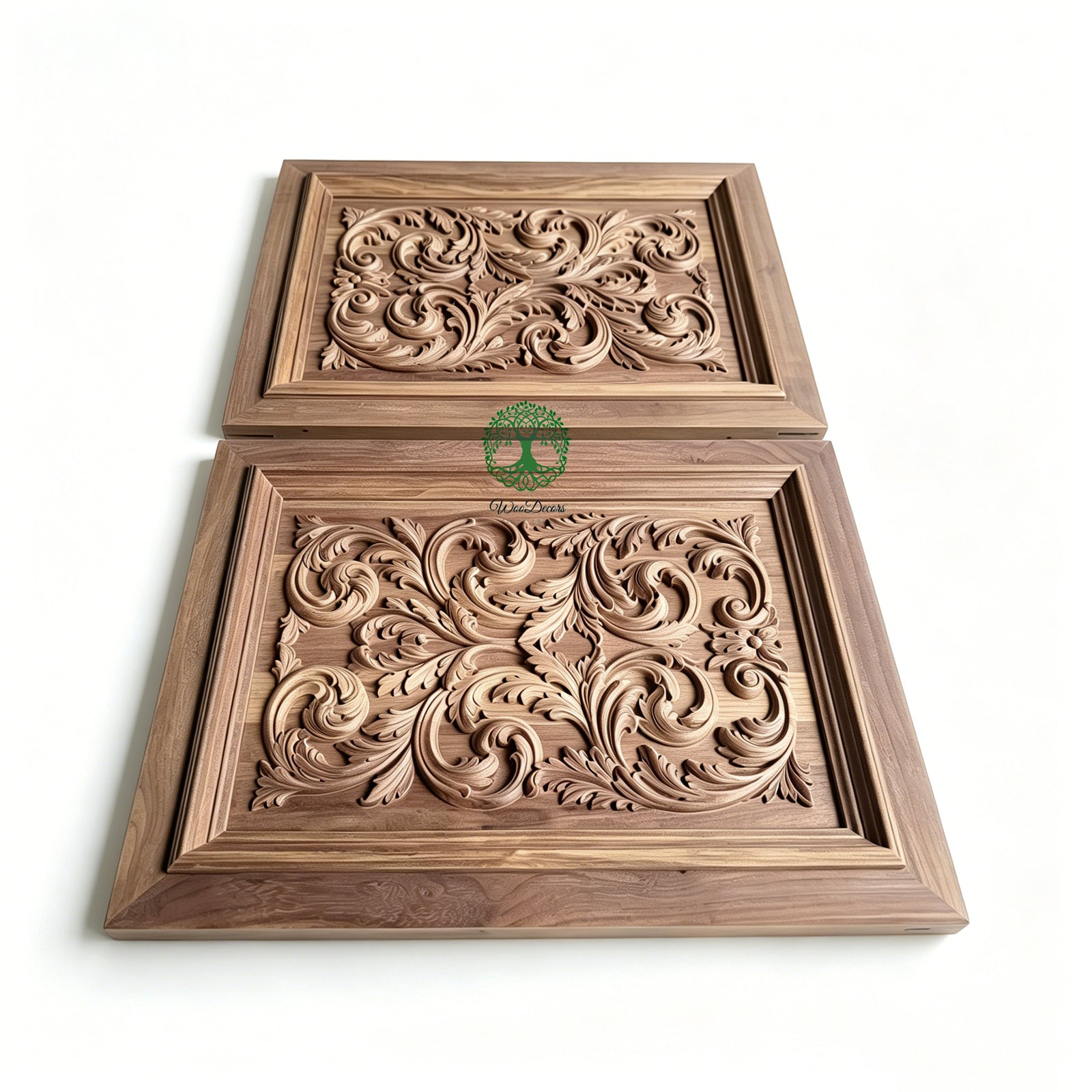 CBD-12 Magnificent Leaf Scroll Carved Wood Panel Door, Cabinet Door, 17