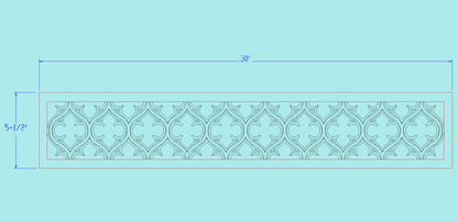 CUSTOM260724 21 PCS of PNL-45 Double-face Carved Gothic Birchwood Panel, 30"x5-1/2"x1-1/8", Unfinished