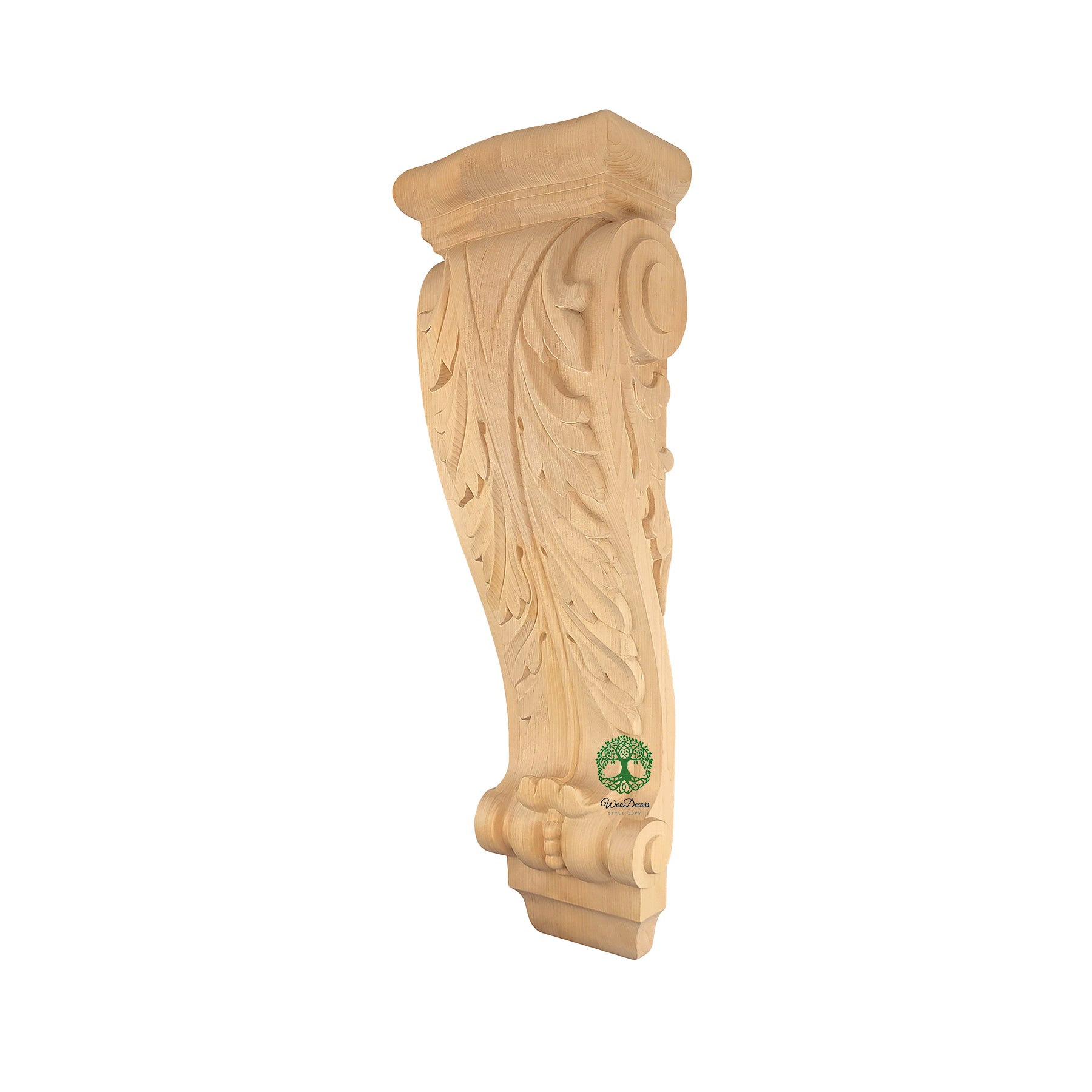 PAIR of Classic Acanthus Leaf Carved Wood Corbels, Available from 6-1/4