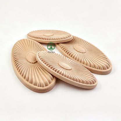 PAIR of Radiant Gem Oval Rosettes, Mantel Onalys, Available in 5 Sizes