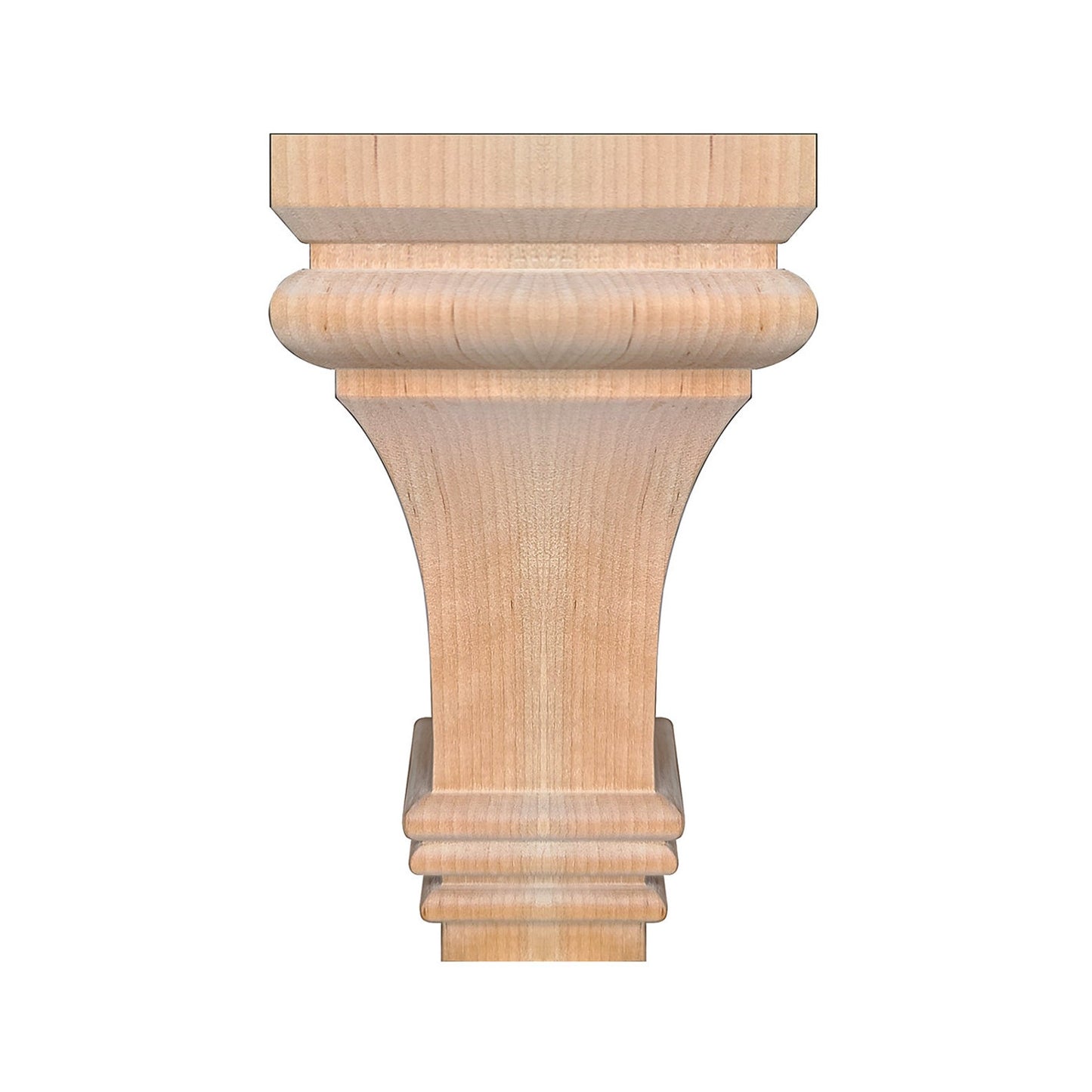 PAIR of Carved Square Furniture Legs, Square Top, Available from 2-1/2" to 4" Square