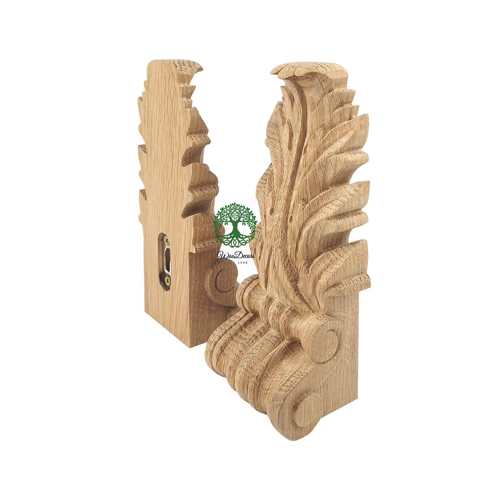 PAIR of Scroll Leaf Carved 10